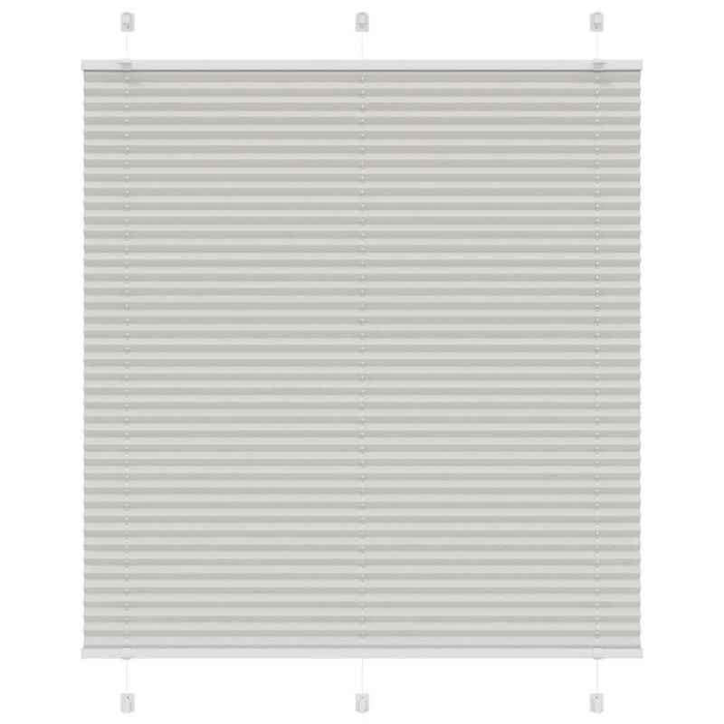 vidaXL Πλισέ περσίδα ανοιχτό γκρι 115x150 cm Πλάτος υφάσματος 114,4 cm