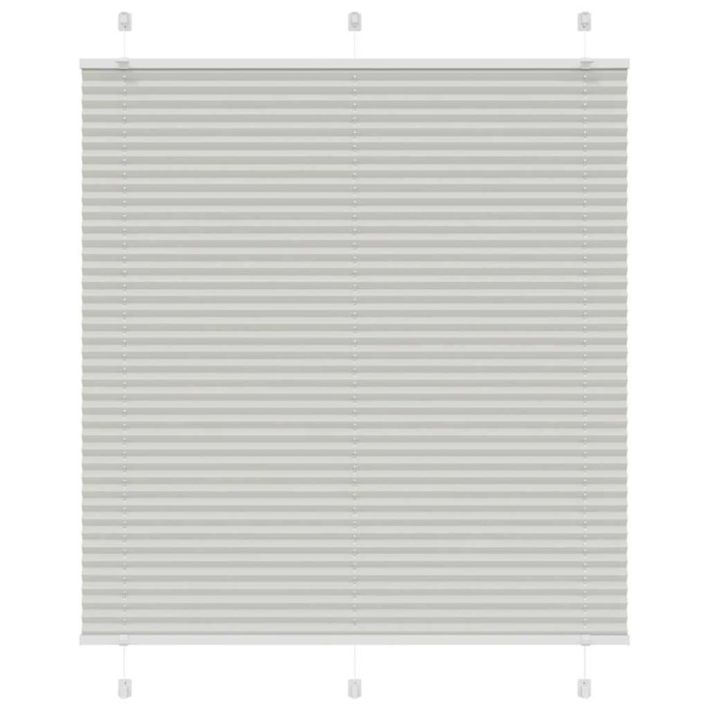 vidaXL Πλισέ περσίδα ανοιχτό γκρι 120x150 cm Πλάτος υφάσματος 119,4 cm