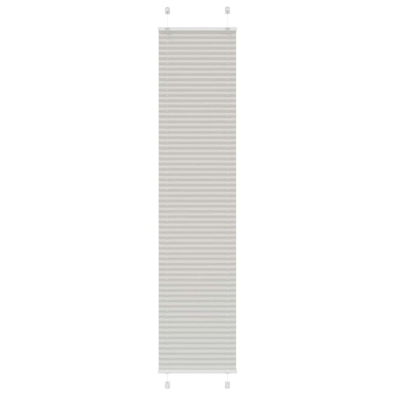vidaXL Πλισέ περσίδα ανοιχτό γκρι 40x200 cm Πλάτος υφάσματος 39,4 cm