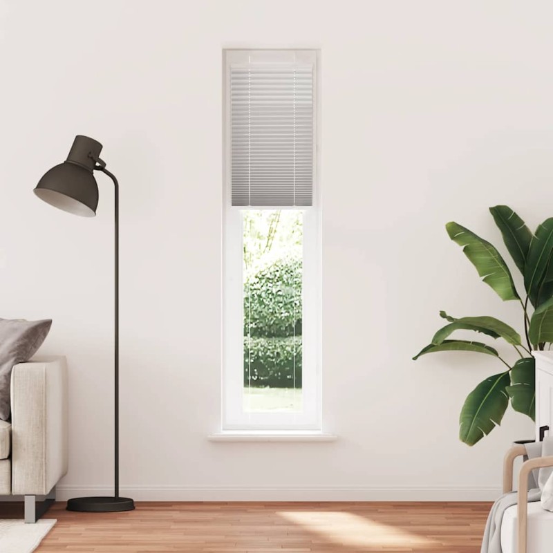 vidaXL Πλισέ περσίδα ανοιχτό γκρι 45x200 cm Πλάτος υφάσματος 44,4 cm