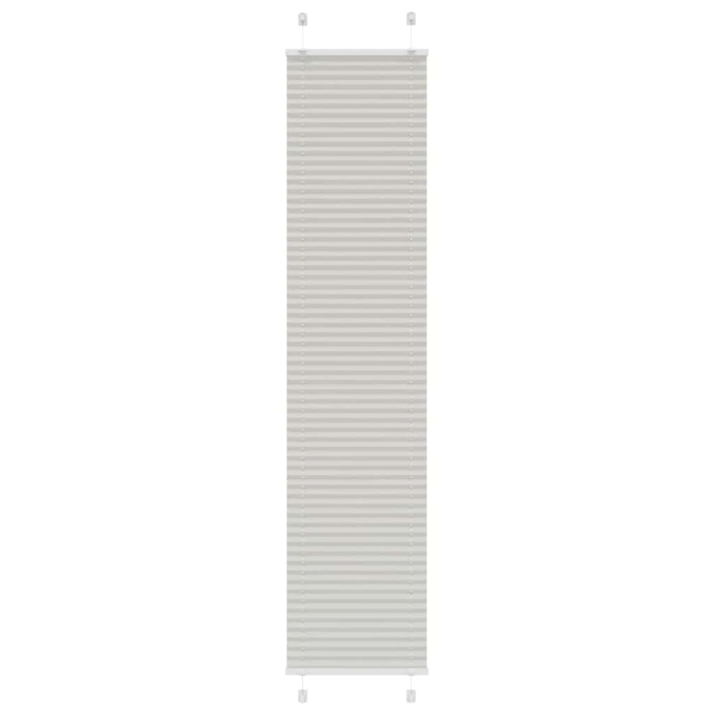vidaXL Πλισέ περσίδα ανοιχτό γκρι 45x200 cm Πλάτος υφάσματος 44,4 cm