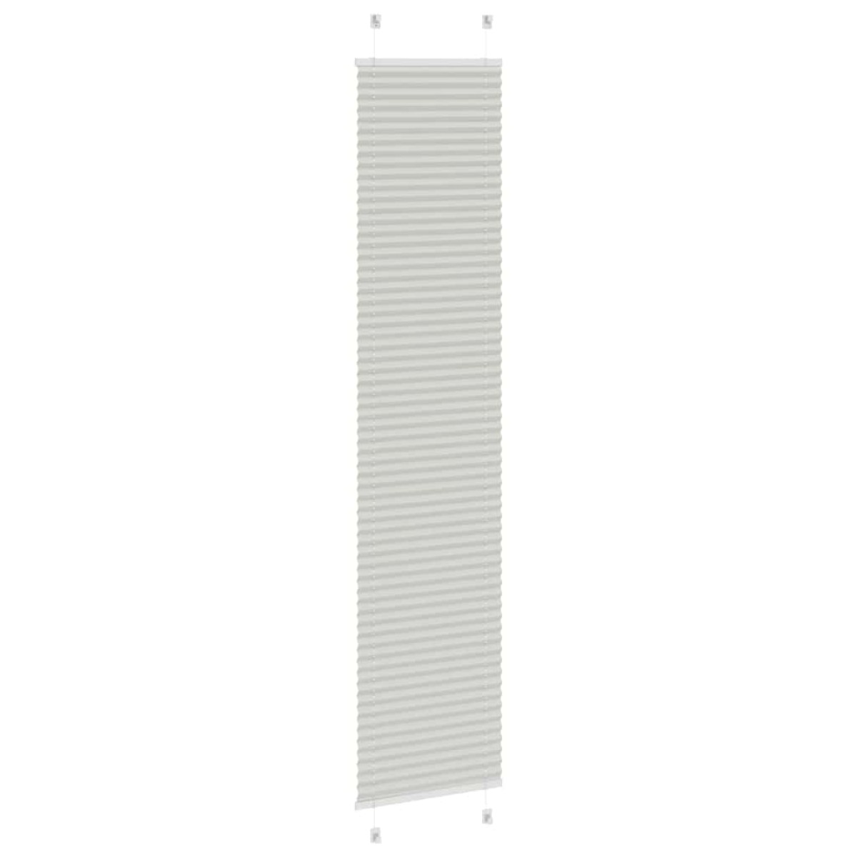 vidaXL Πλισέ περσίδα ανοιχτό γκρι 45x200 cm Πλάτος υφάσματος 44,4 cm