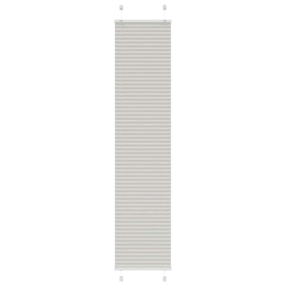 vidaXL Πλισέ περσίδα ανοιχτό γκρι 50x200 cm Πλάτος υφάσματος 49,4 cm