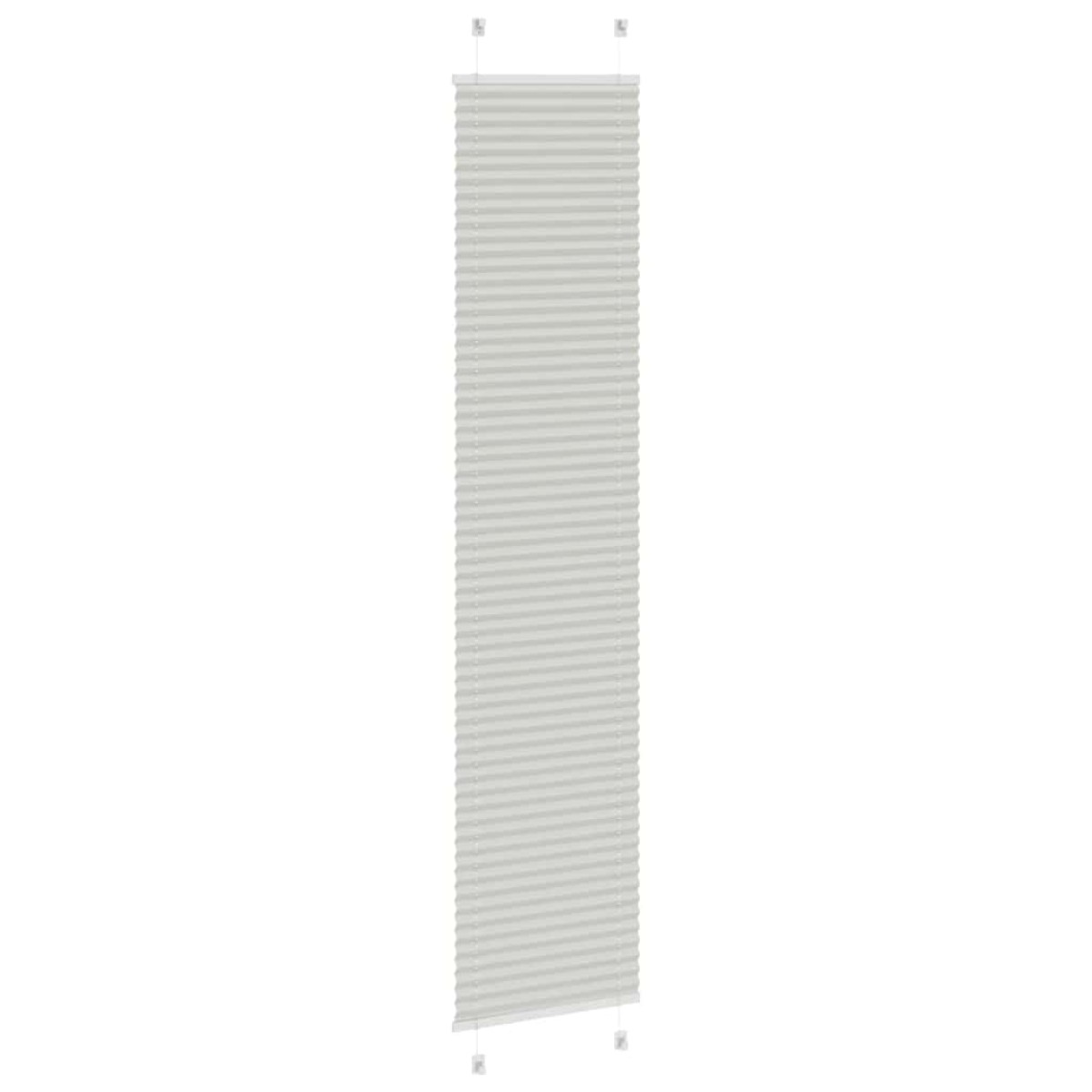 vidaXL Πλισέ περσίδα ανοιχτό γκρι 50x200 cm Πλάτος υφάσματος 49,4 cm