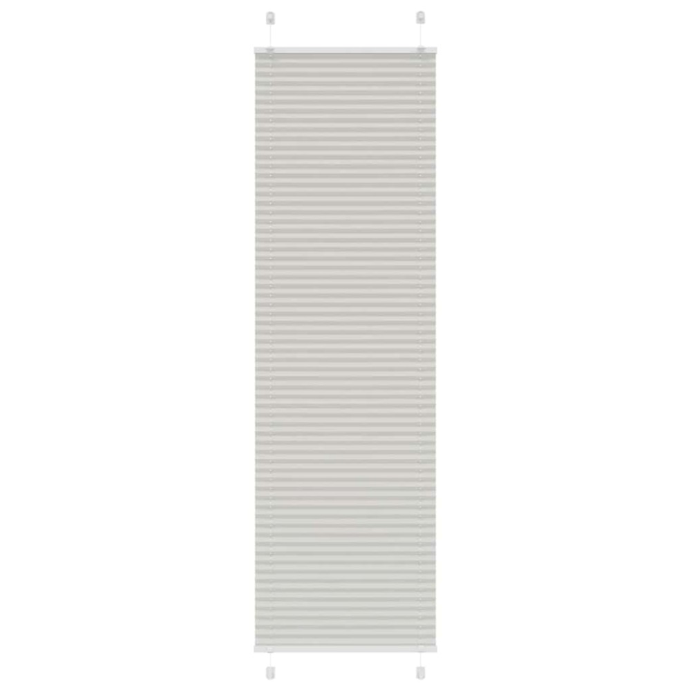vidaXL Πλισέ περσίδα ανοιχτό γκρι 55x200 cm Πλάτος υφάσματος 54,4 cm