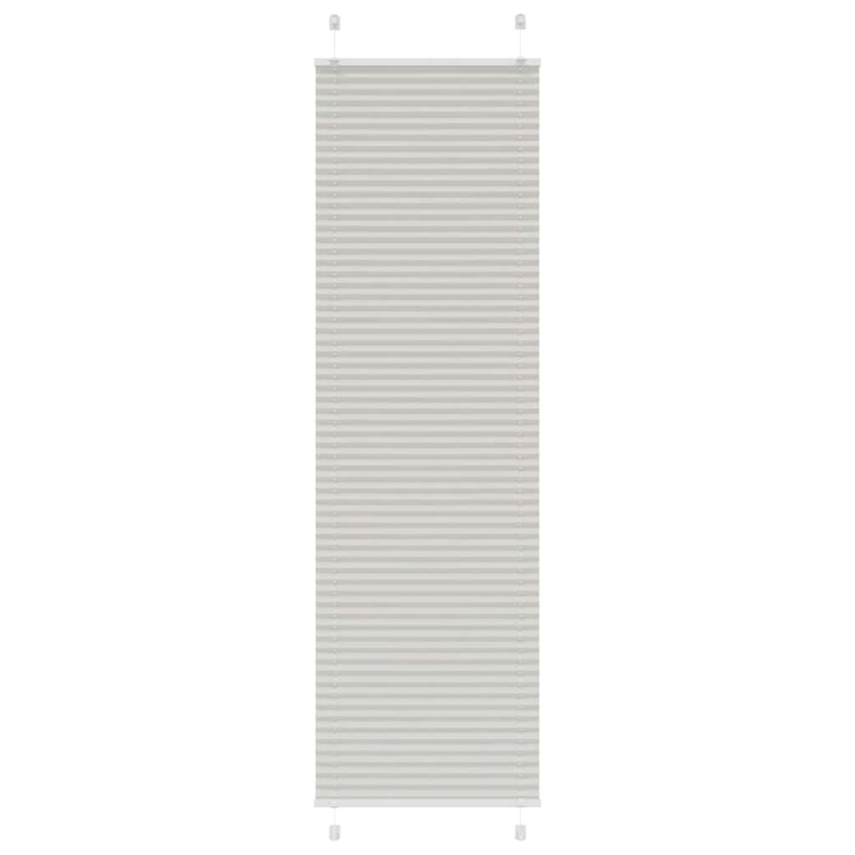 vidaXL Πλισέ περσίδα ανοιχτό γκρι 55x200 cm Πλάτος υφάσματος 54,4 cm