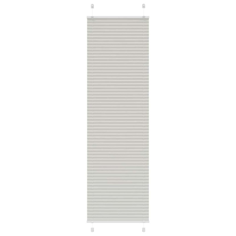 vidaXL Πλισέ περσίδα ανοιχτό γκρι 55x200 cm Πλάτος υφάσματος 54,4 cm