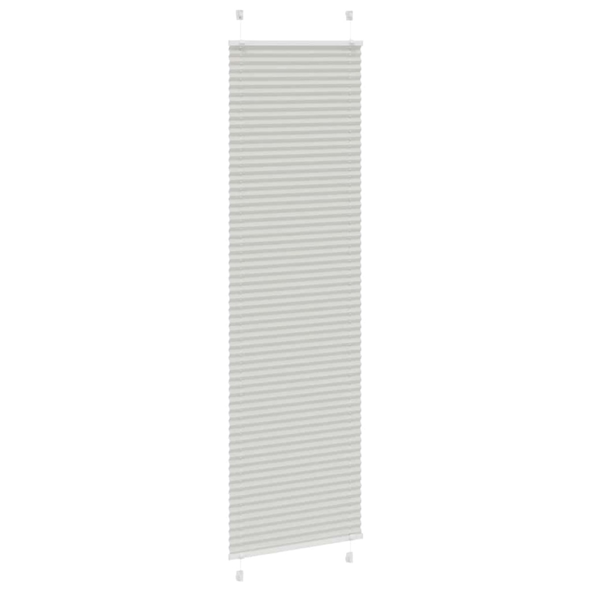 vidaXL Πλισέ περσίδα ανοιχτό γκρι 55x200 cm Πλάτος υφάσματος 54,4 cm