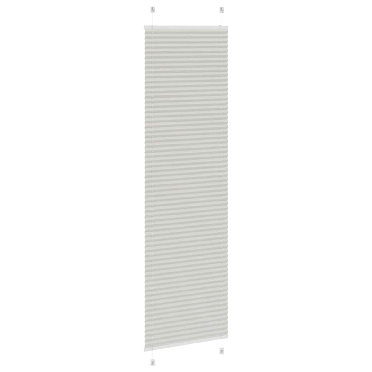 vidaXL Πλισέ περσίδα ανοιχτό γκρι 55x200 cm Πλάτος υφάσματος 54,4 cm