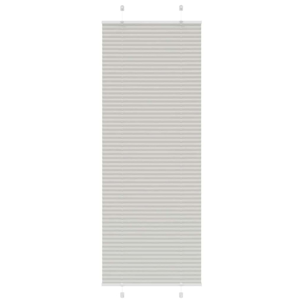 vidaXL Πλισέ περσίδα ανοιχτό γκρι 75x200 cm Πλάτος υφάσματος 74,4 cm