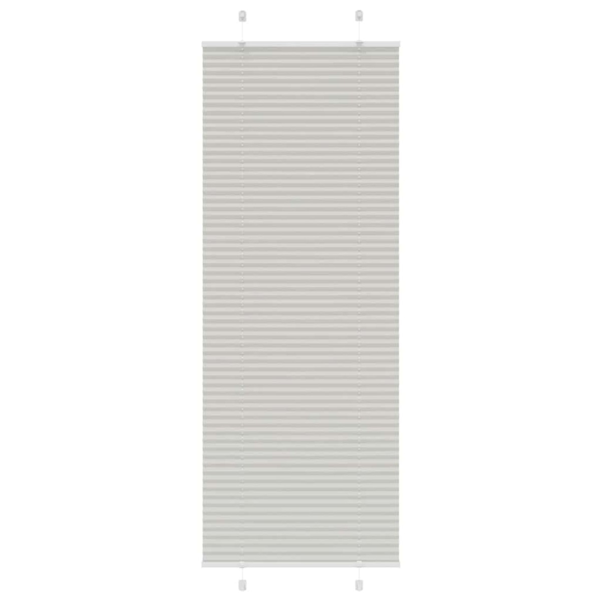 vidaXL Πλισέ περσίδα ανοιχτό γκρι 75x200 cm Πλάτος υφάσματος 74,4 cm