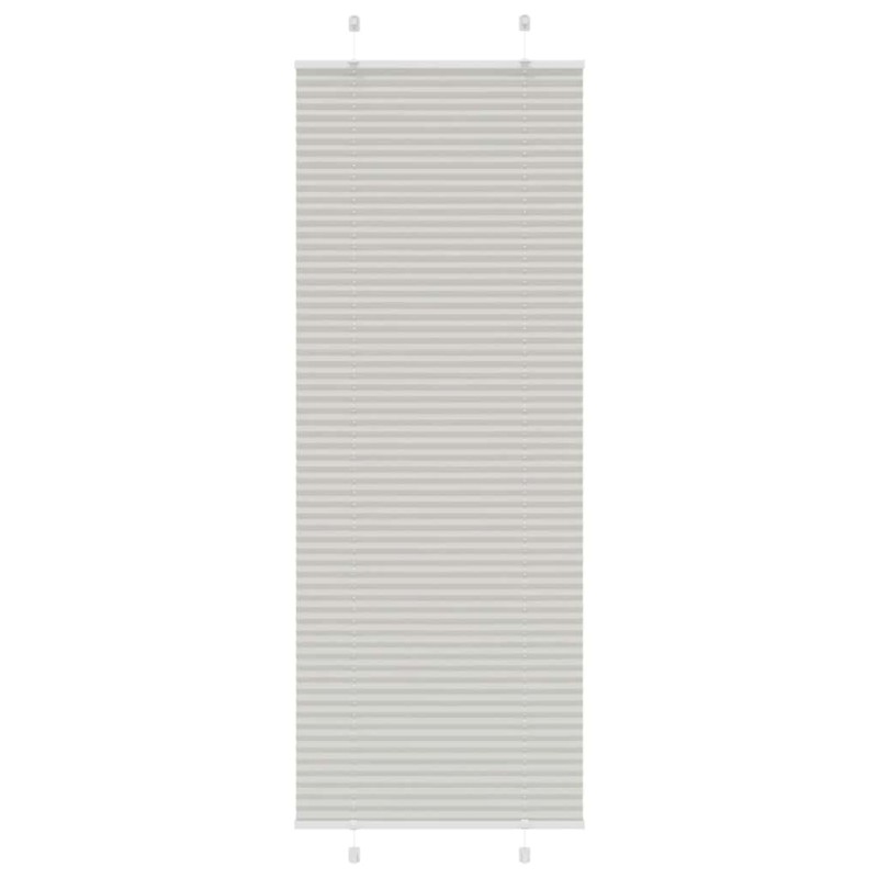 vidaXL Πλισέ περσίδα ανοιχτό γκρι 80x200 cm Πλάτος υφάσματος 79,4 cm