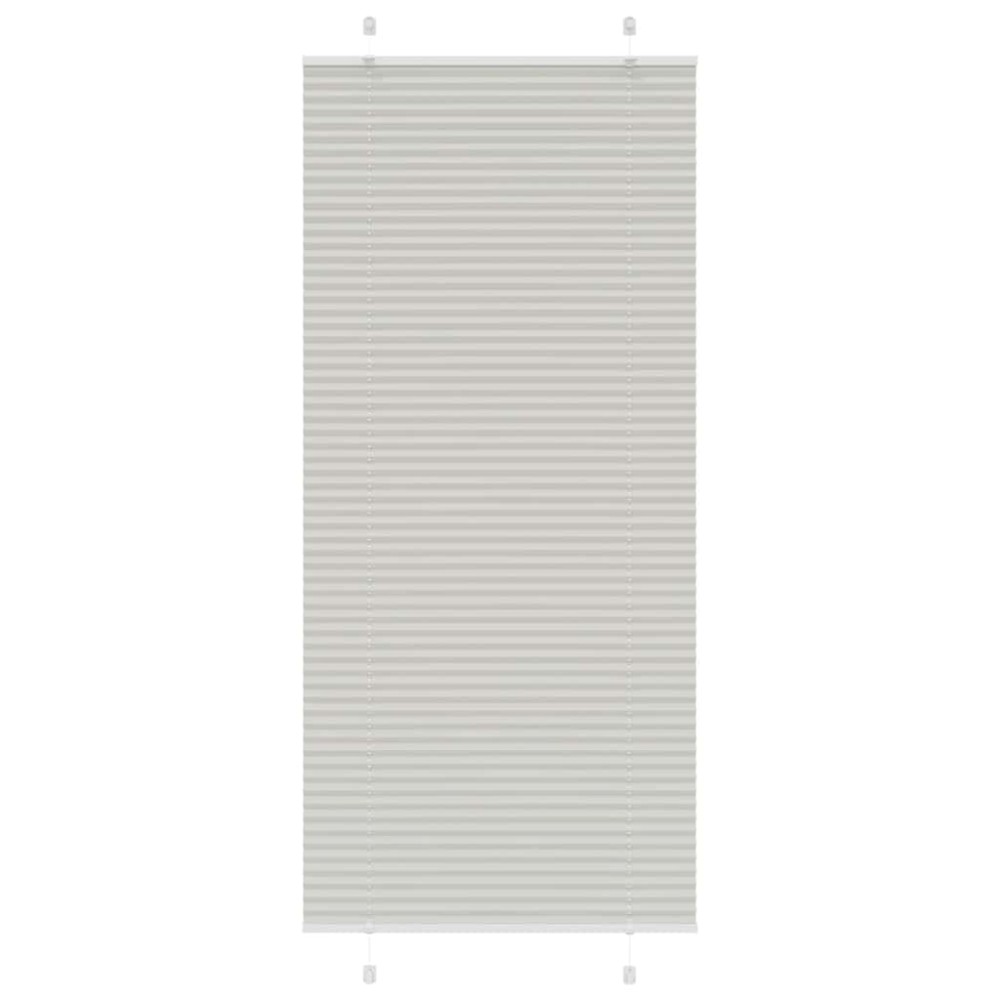 vidaXL Πλισέ περσίδα ανοιχτό γκρι 85x200 cm Πλάτος υφάσματος 84,4 cm