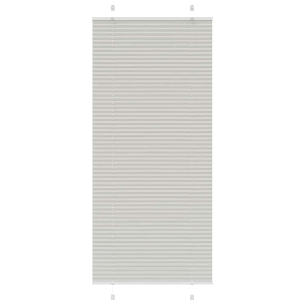 vidaXL Πλισέ περσίδα ανοιχτό γκρι 85x200 cm Πλάτος υφάσματος 84,4 cm