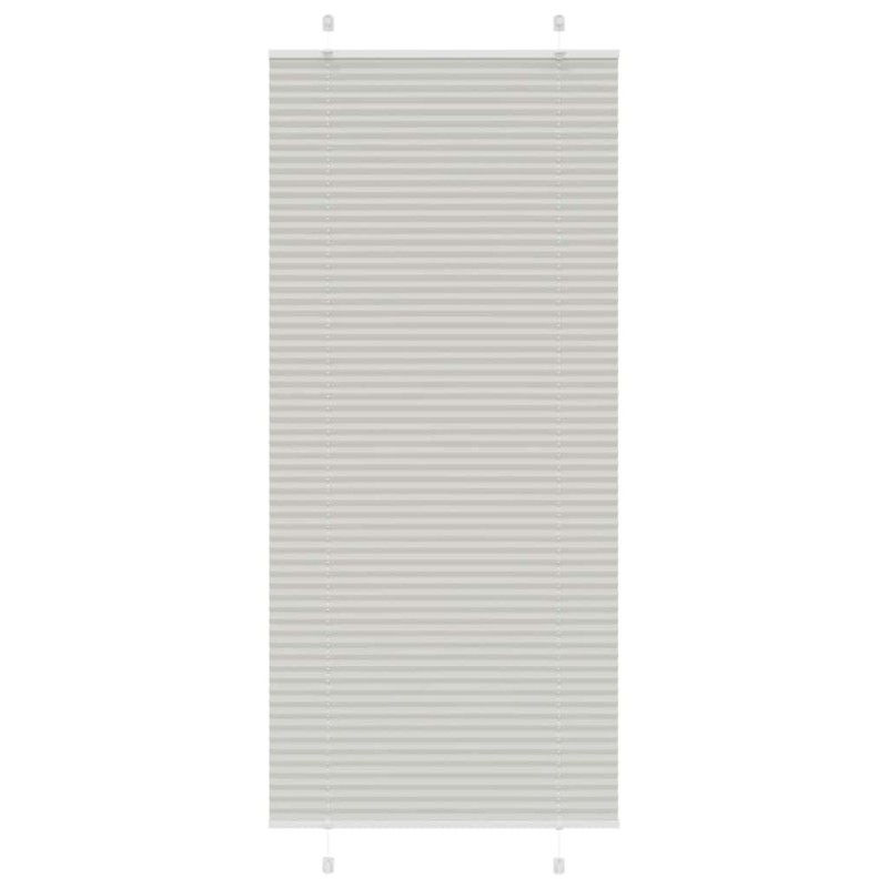 vidaXL Πλισέ περσίδα ανοιχτό γκρι 85x200 cm Πλάτος υφάσματος 84,4 cm