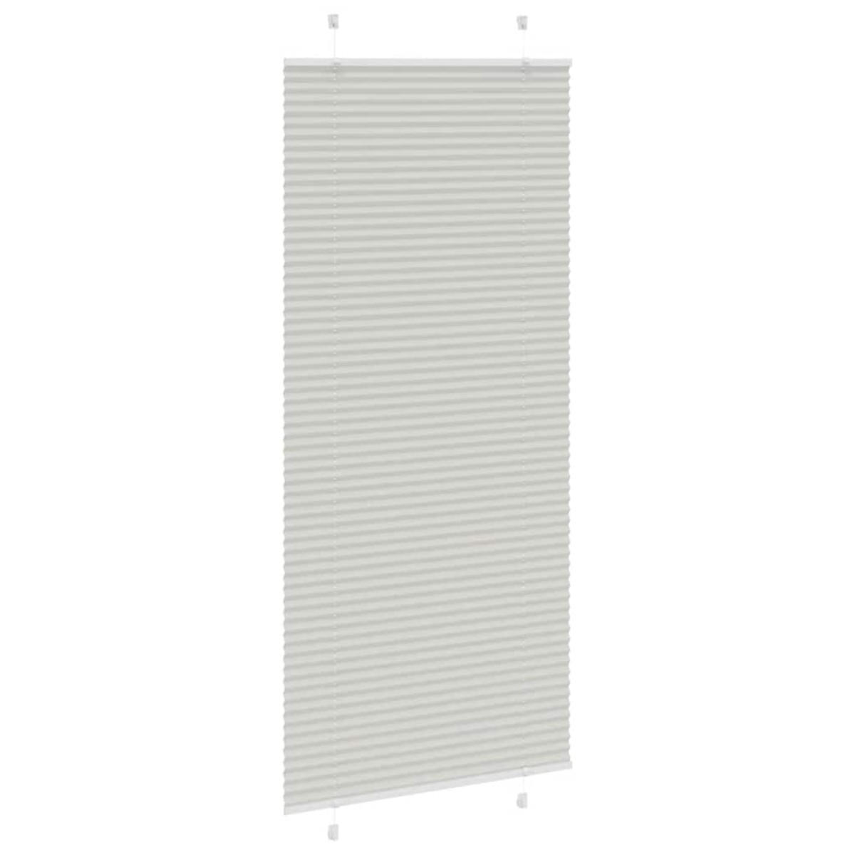 vidaXL Πλισέ περσίδα ανοιχτό γκρι 85x200 cm Πλάτος υφάσματος 84,4 cm