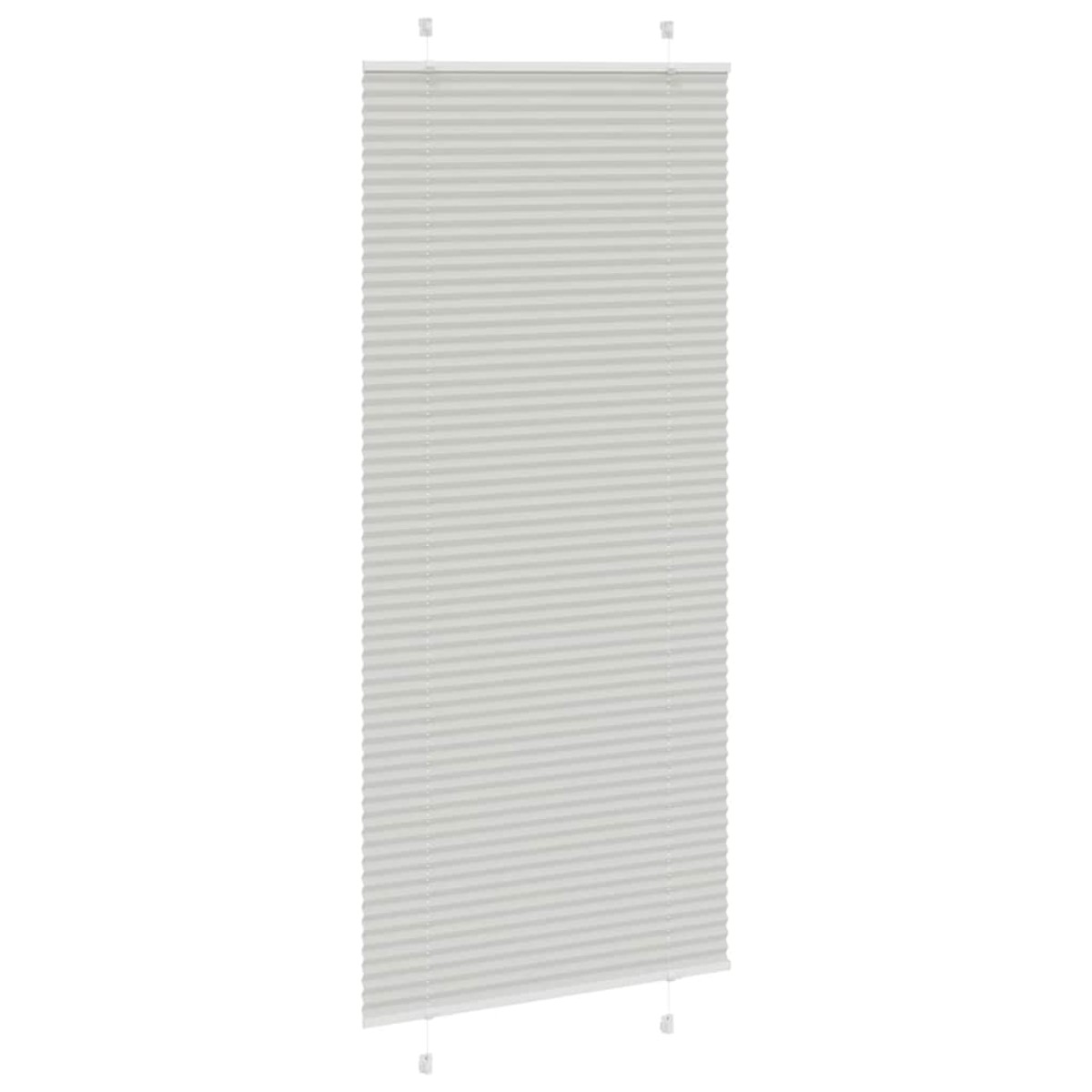 vidaXL Πλισέ περσίδα ανοιχτό γκρι 90x200 cm Πλάτος υφάσματος 89,4 cm