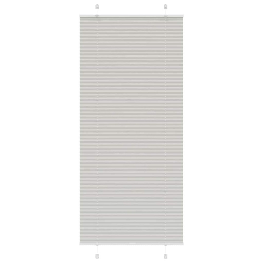 vidaXL Πλισέ περσίδα ανοιχτό γκρι 100x200 cm Πλάτος υφάσματος 99,4 cm