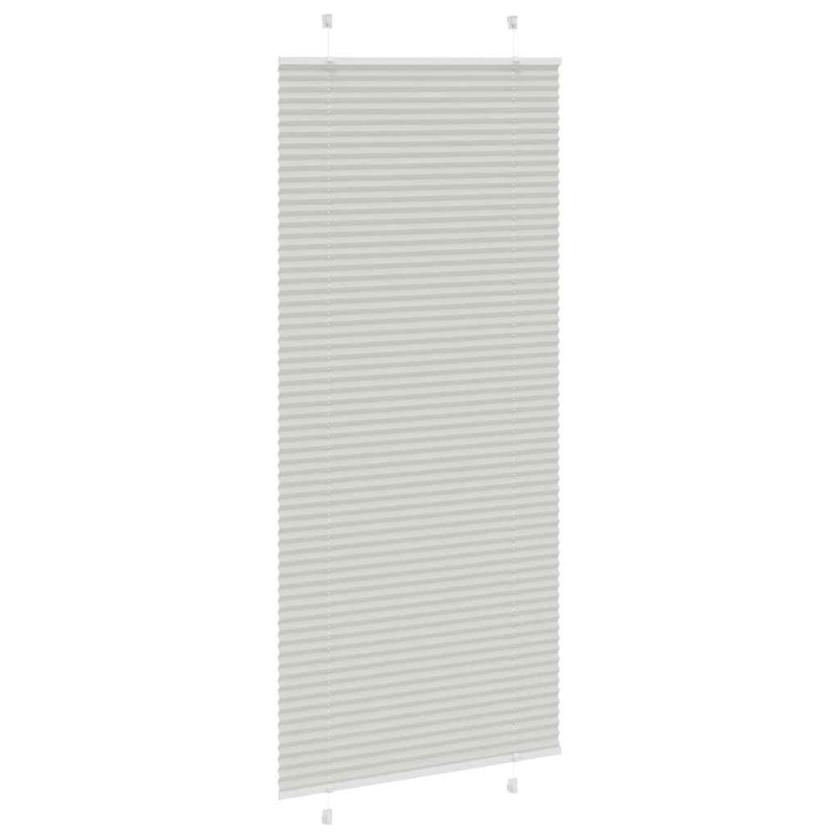 vidaXL Πλισέ περσίδα ανοιχτό γκρι 100x200 cm Πλάτος υφάσματος 99,4 cm