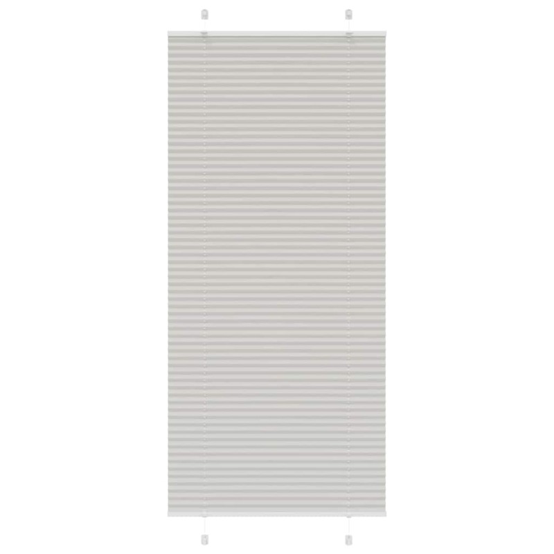 vidaXL Πλισέ περσίδα ανοιχτό γκρι 100x200 cm Πλάτος υφάσματος 99,4 cm