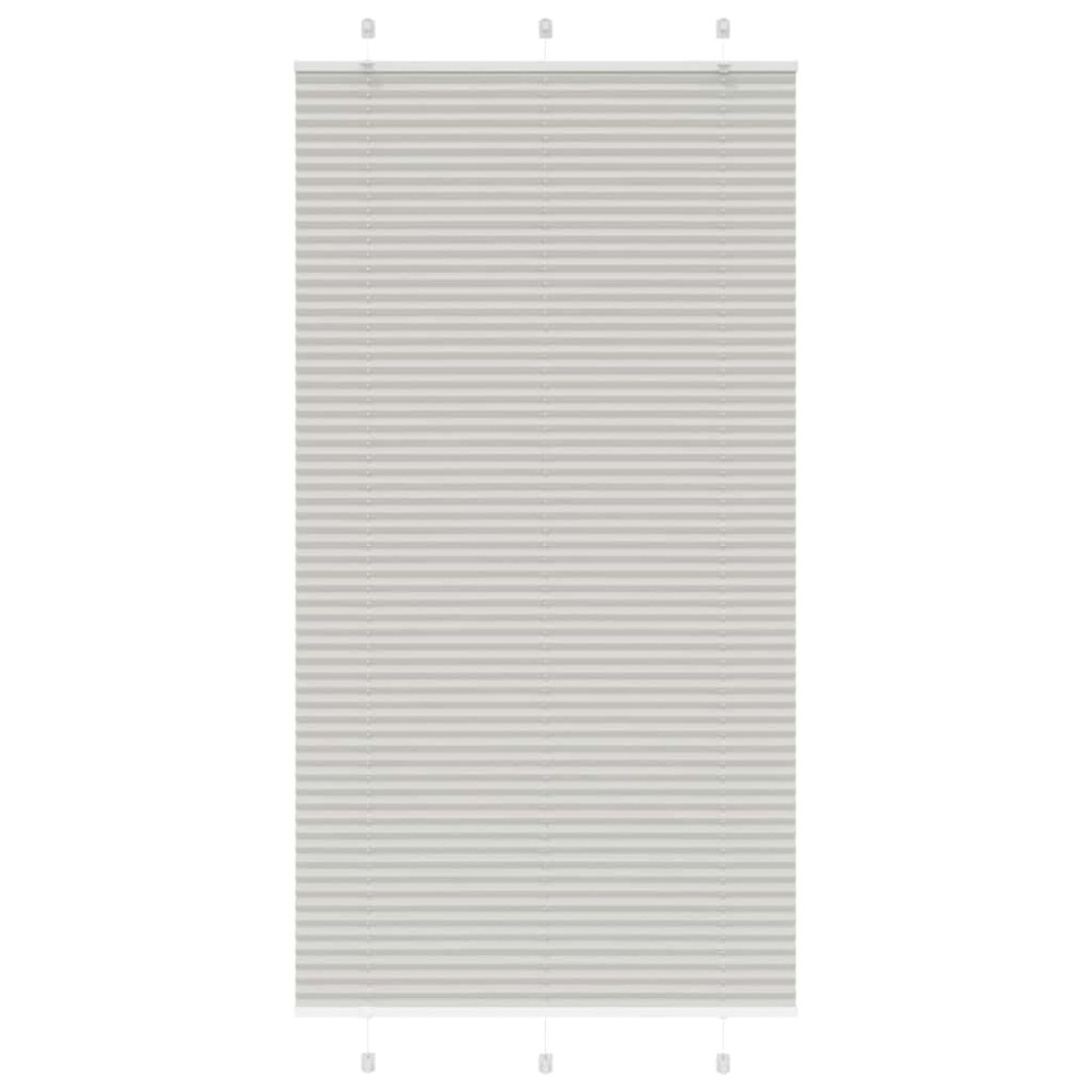 vidaXL Πλισέ περσίδα ανοιχτό γκρι 105x200 cm Πλάτος υφάσματος 104,4 cm