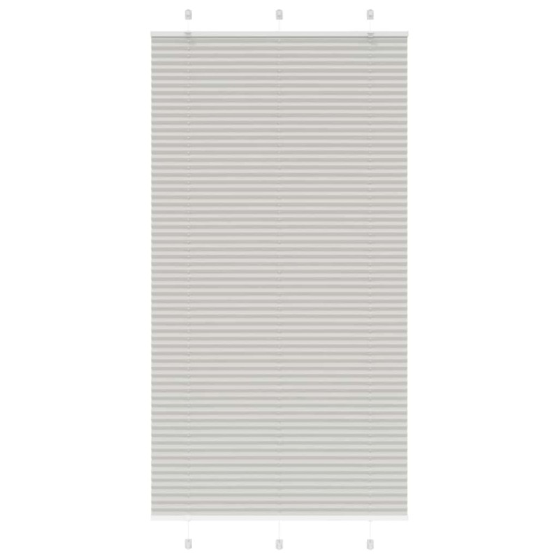 vidaXL Πλισέ περσίδα ανοιχτό γκρι 105x200 cm Πλάτος υφάσματος 104,4 cm