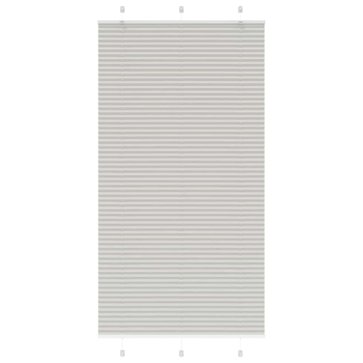 vidaXL Πλισέ περσίδα ανοιχτό γκρι 110x200 cm Πλάτος υφάσματος 109,4 cm