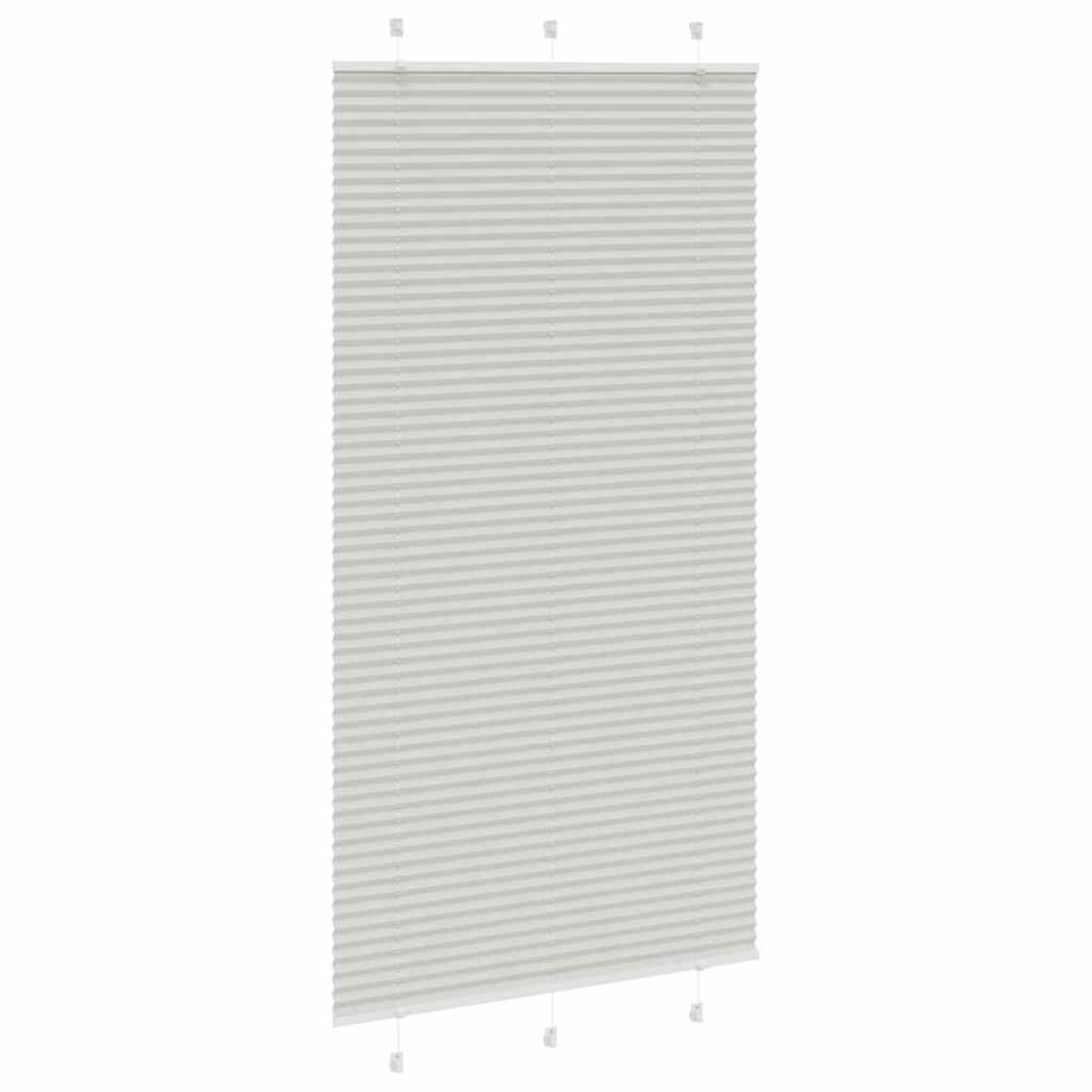 vidaXL Πλισέ περσίδα ανοιχτό γκρι 110x200 cm Πλάτος υφάσματος 109,4 cm