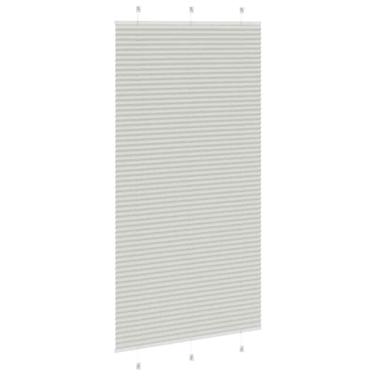 vidaXL Πλισέ περσίδα ανοιχτό γκρι 110x200 cm Πλάτος υφάσματος 109,4 cm