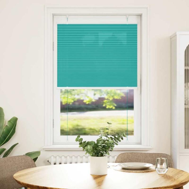 vidaXL Πλισέ Στόρι Πετρόλ 75x100 εκ. Πλάτος Υφάσματος 74,4 εκ. Πολυεστέρας