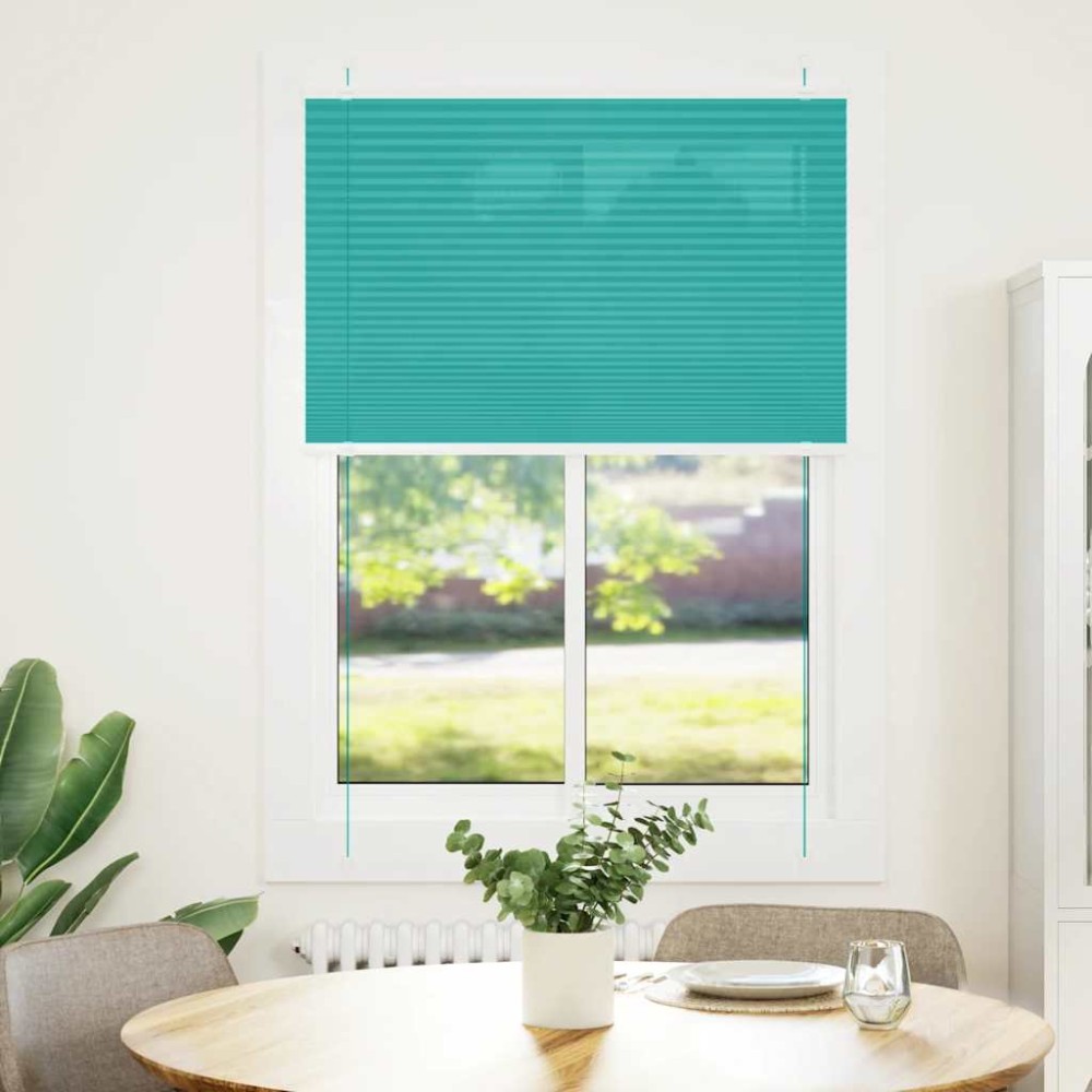 vidaXL Πλισέ Στόρι Πετρόλ Πράσινο 85x100 εκ. Πλάτος Υφάσματος 84,4 εκ. Πολυεστέρας