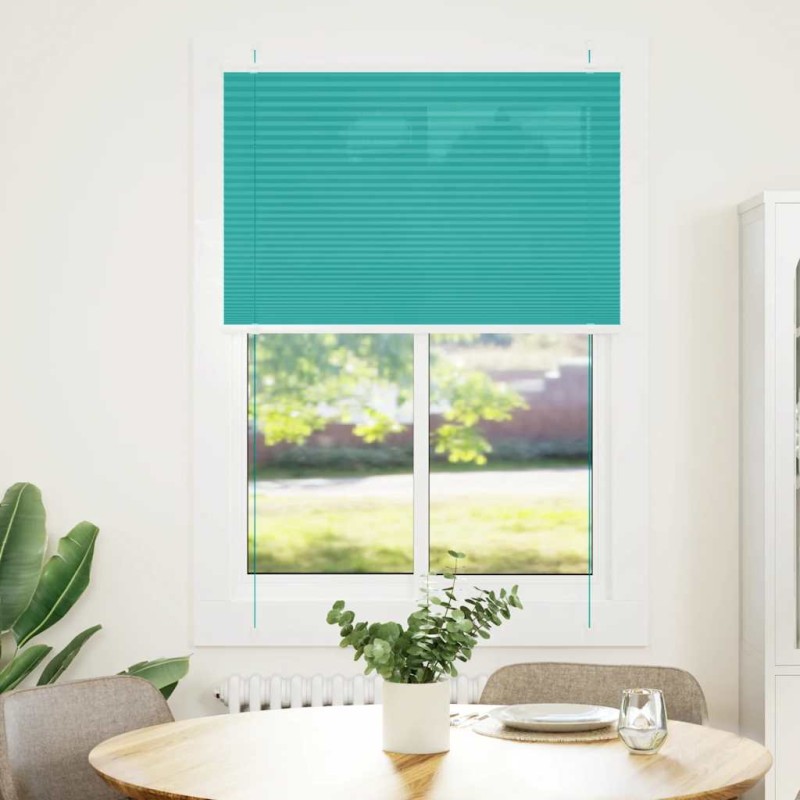 vidaXL Πλισέ Στόρι Πετρόλ 95x100 εκ. Πλάτος Υφάσματος 94,4 εκ. Πολυεστέρας