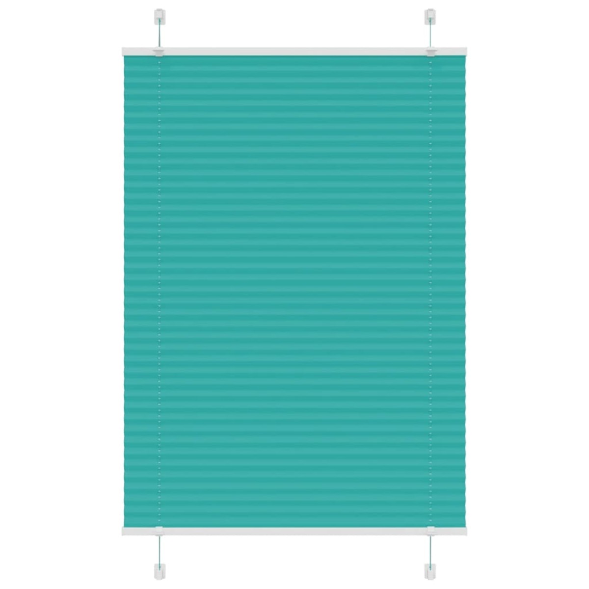 vidaXL Πλισέ περσίδα πετρόλ πράσινο 100x150 cm Πλάτος υφάσματος 99,4cm