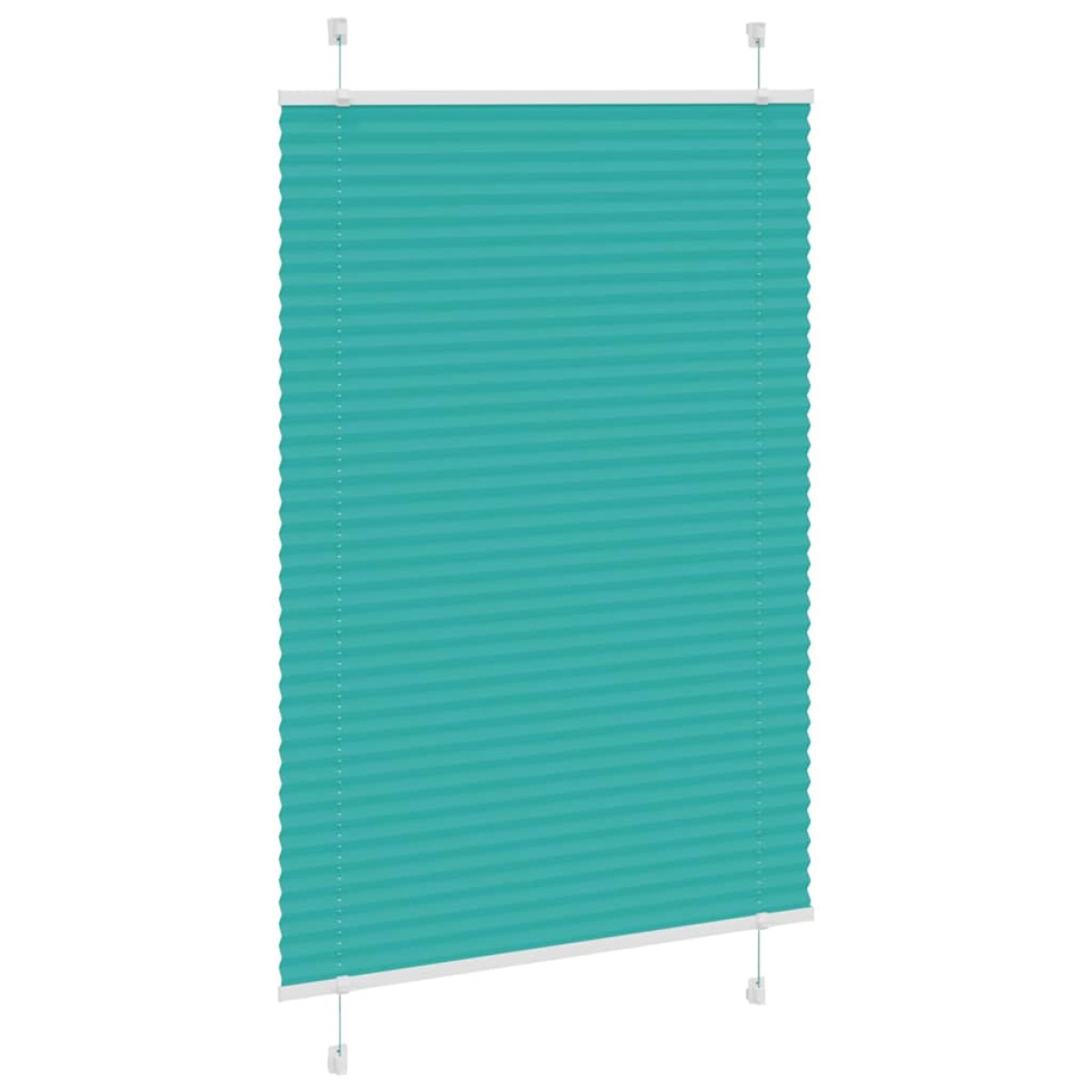 vidaXL Πλισέ περσίδα πετρόλ πράσινο 100x150 cm Πλάτος υφάσματος 99,4cm