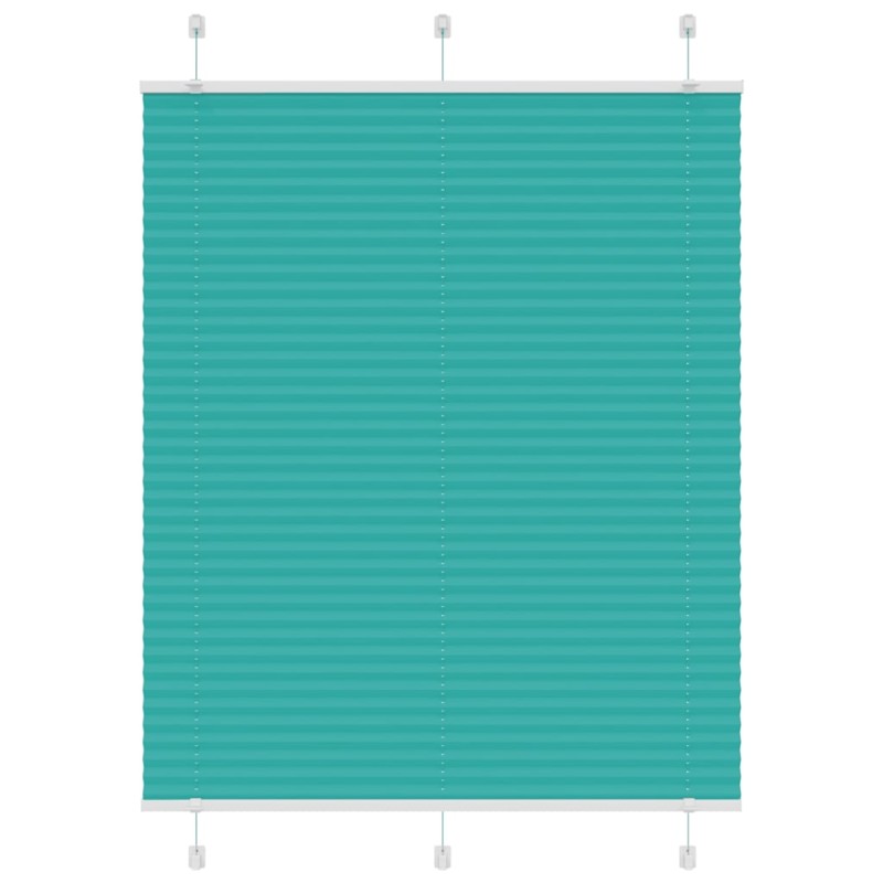 vidaXL Πλισέ περσίδα πετρόλ πράσινο 105x150 cm Πλάτος υφάσματος