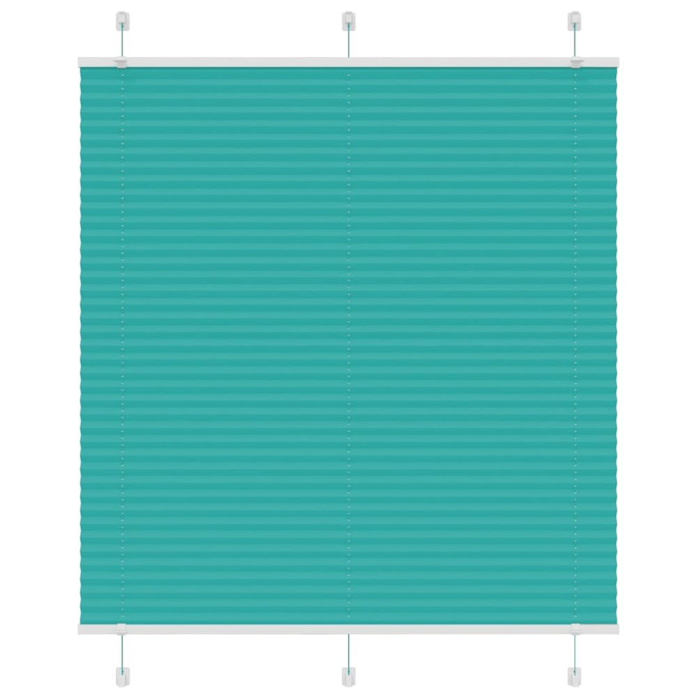 vidaXL Πλισέ περσίδα Petrol Green 120x150 cm Πλάτος υφάσματος 119,4 cm