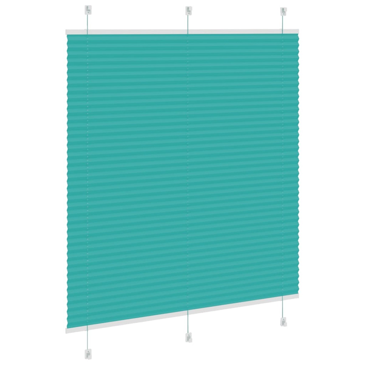 vidaXL Πλισέ περσίδα Petrol Green 120x150 cm Πλάτος υφάσματος 119,4 cm