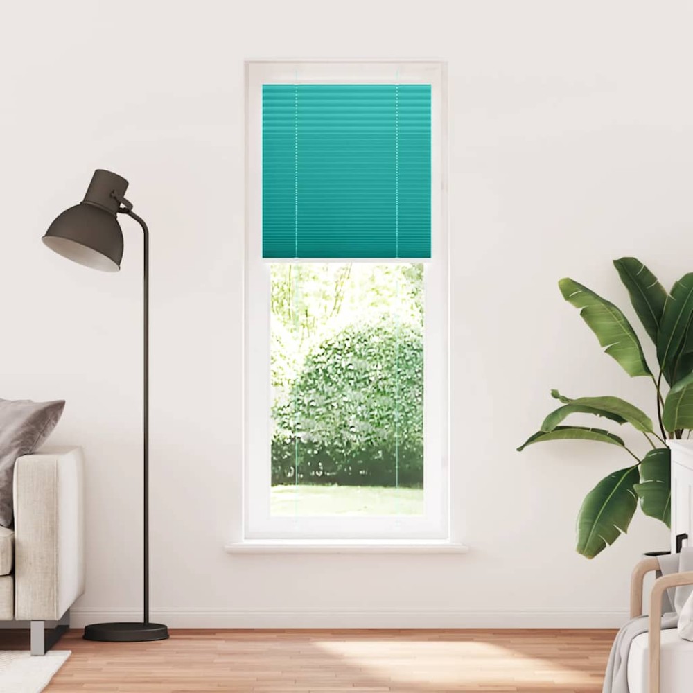 vidaXL Πλισέ Στόρι Πετρόλ 75x200 εκ. Πλάτος Υφάσματος 74,4 εκ. Πολυεστέρας
