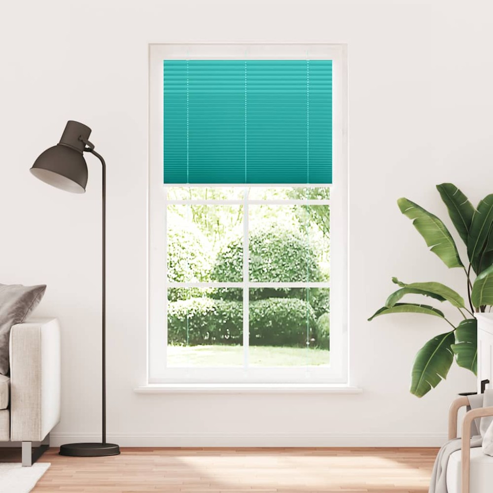 vidaXL Πλισέ Στόρι Πετρόλ Πράσινο 105x200 εκ. Πλάτος Υφάσματος 104,4 εκ. Πολυεστέρας