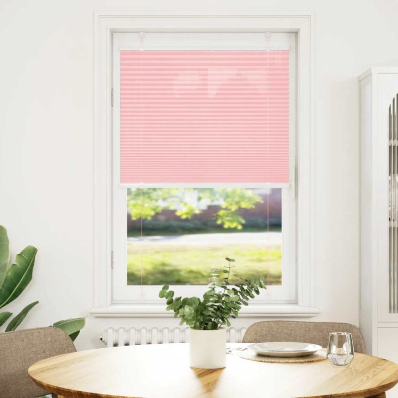 vidaXL Πλισέ Στόρι Ροζ 80x100 εκ. Πλάτος Υφάσματος 79,4 εκ. Πολυεστέρας