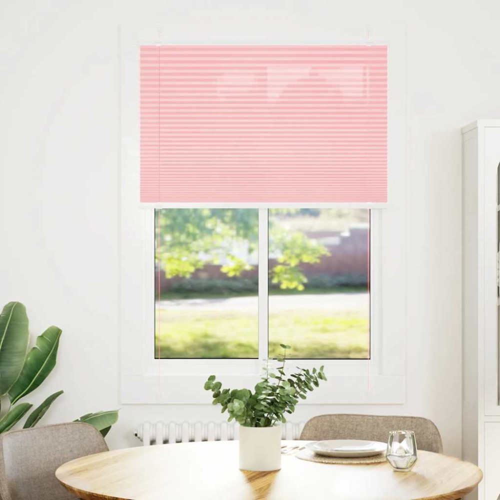 vidaXL Πλισέ Στόρι Ροζ 95x100 εκ. Πλάτος Υφάσματος 94,4 εκ. Πολυεστέρας
