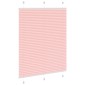vidaXL Πλισέ περσίδα ροζ 105x150 cm Πλάτος υφάσματος 104,4 cm