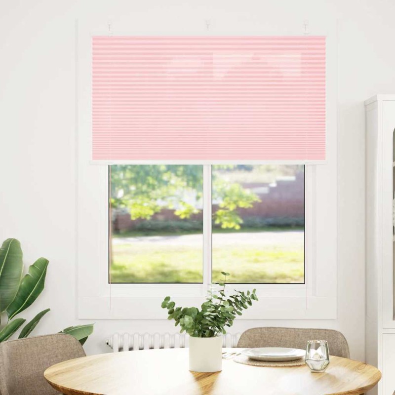 vidaXL Πλισέ Στόρι Ροζ 110x150 εκ. Πλάτος Υφάσματος 109,4 εκ. Πολυεστέρας