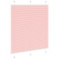 vidaXL Πλισέ περσίδα ροζ 120x150 cm Πλάτος υφάσματος 119,4 cm