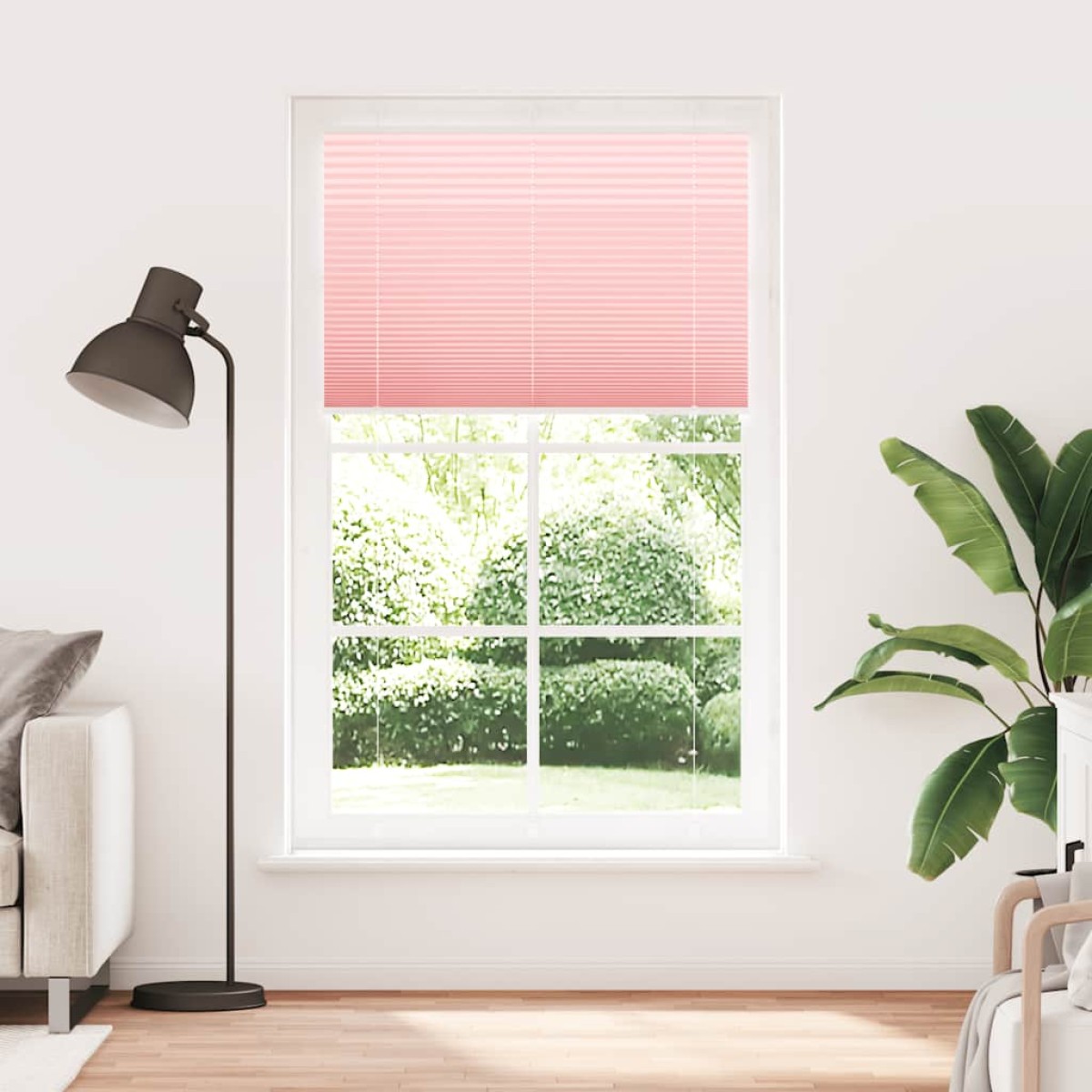 vidaXL Πλισέ Στόρι Ροζ 120x200 εκ. Πλάτος Υφάσματος 119,4 εκ. Πολυεστέρας
