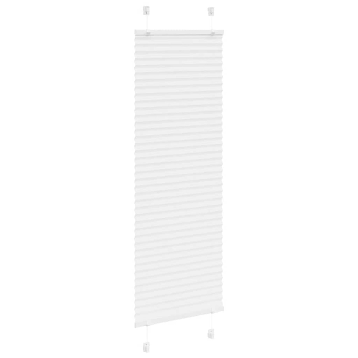 vidaXL Πλισέ περσίδα Λευκό 45x100 cm Πλάτος υφάσματος 44,4 cm