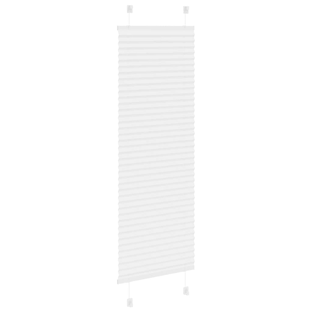 vidaXL Πλισέ περσίδα Λευκό 45x100 cm Πλάτος υφάσματος 44,4 cm