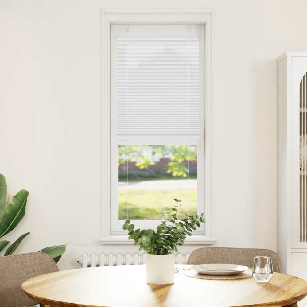 vidaXL Πλισέ περσίδα Λευκό 50x100 cm Πλάτος υφάσματος 49,4 cm