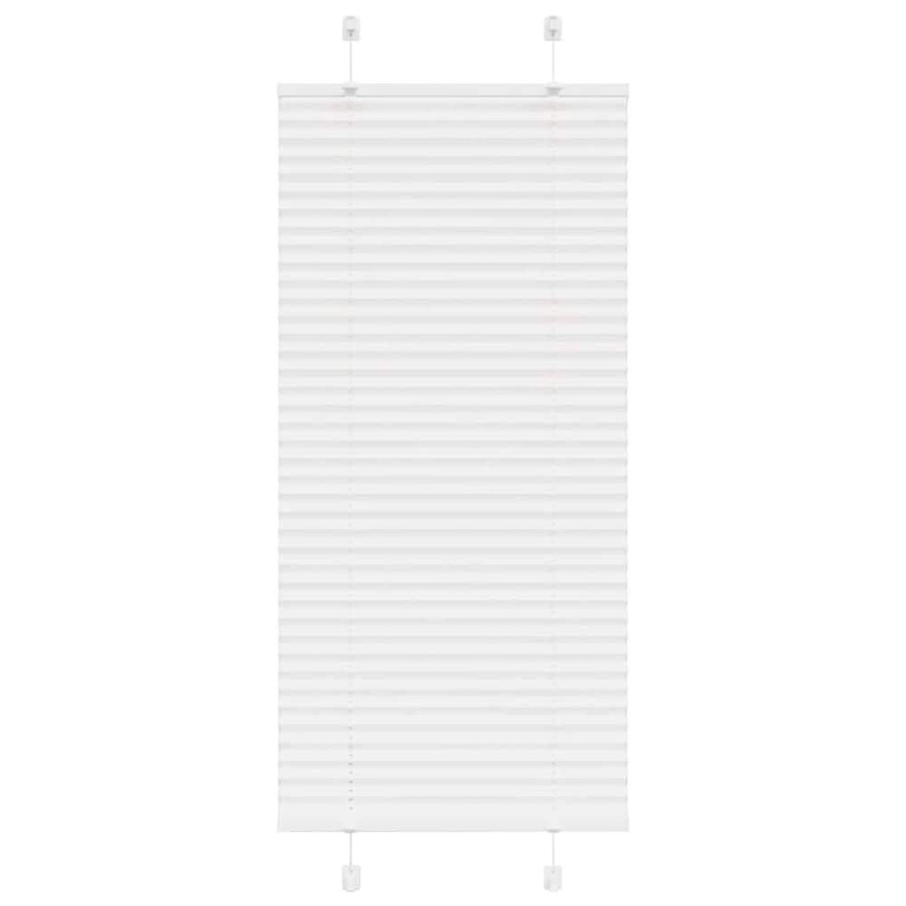 vidaXL Πλισέ περσίδα Λευκό 55x100 cm Πλάτος υφάσματος 54,4 cm