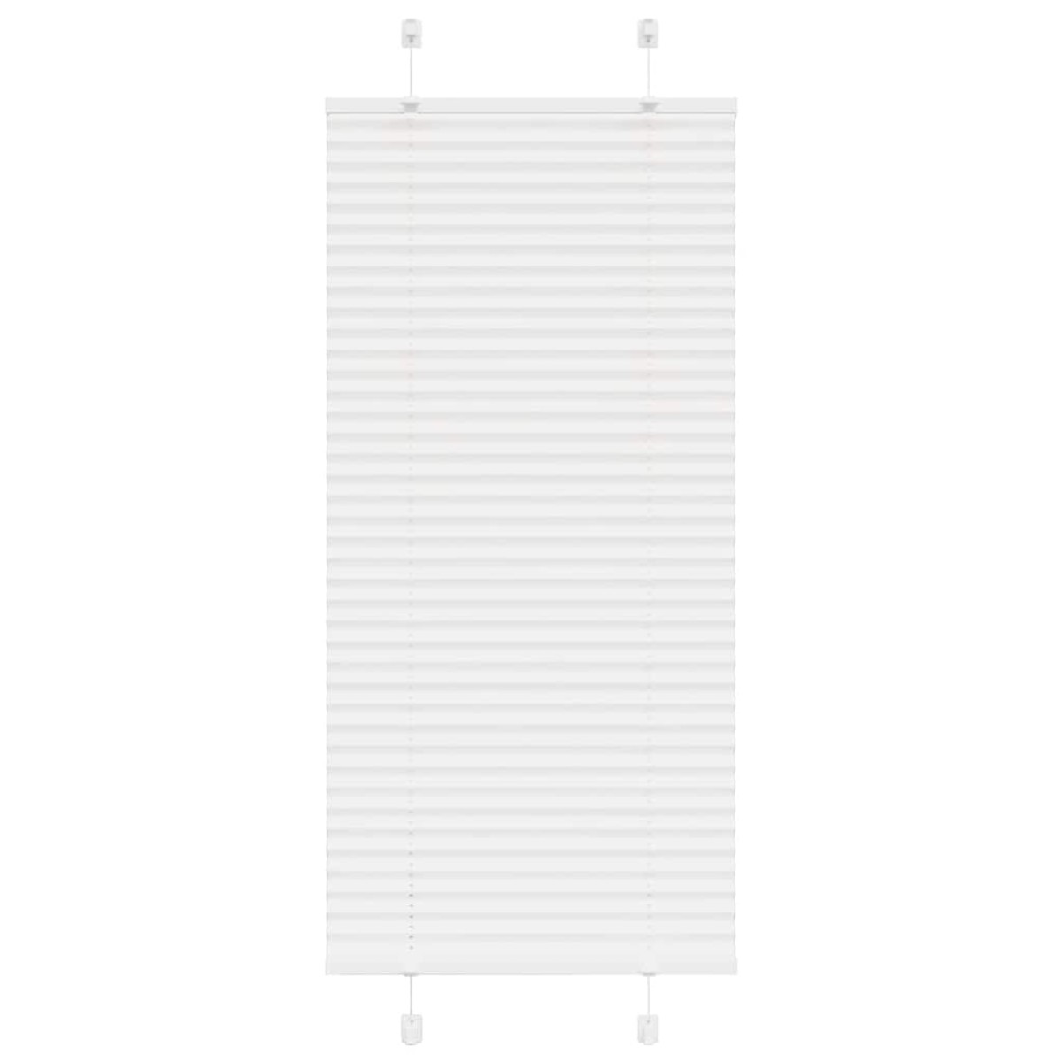 vidaXL Πλισέ περσίδα Λευκό 55x100 cm Πλάτος υφάσματος 54,4 cm
